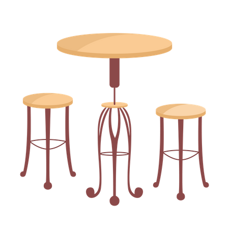 Cafe Table  Illustration