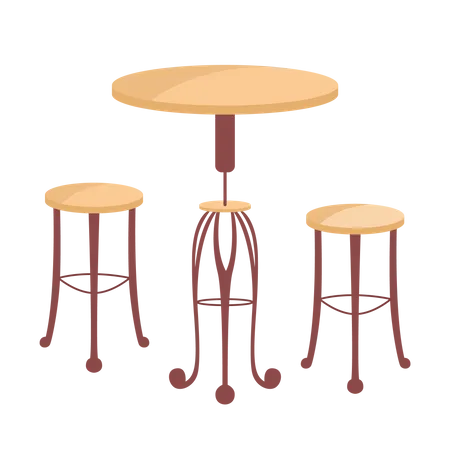 Cafe Table  Illustration