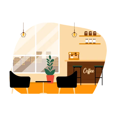 Café vazio  Ilustração