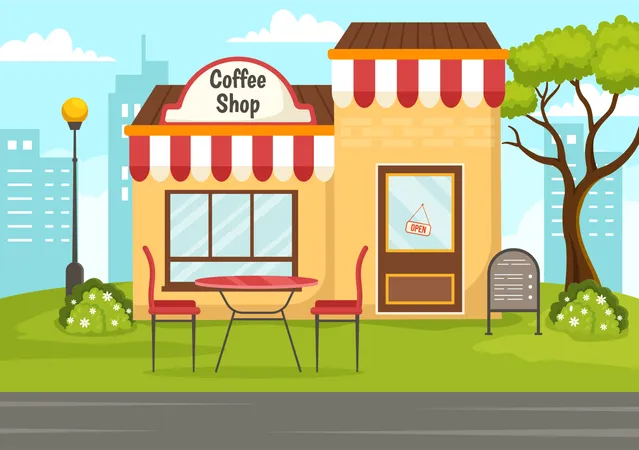 Ambiance de café  Illustration