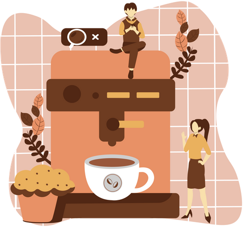 Máquina de café  Ilustração