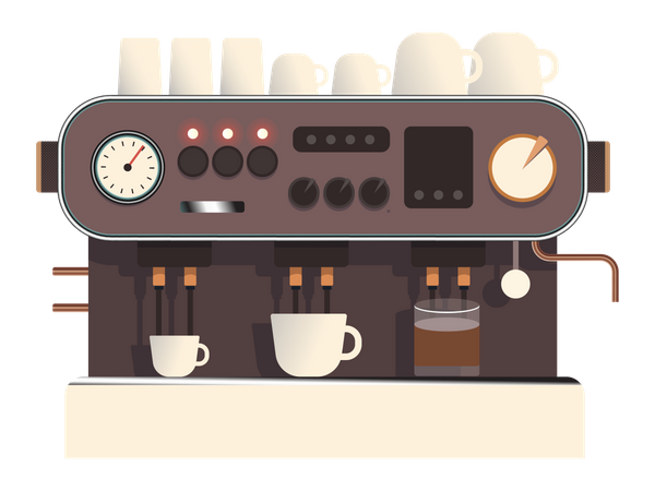 Maquina de cafe  Ilustración