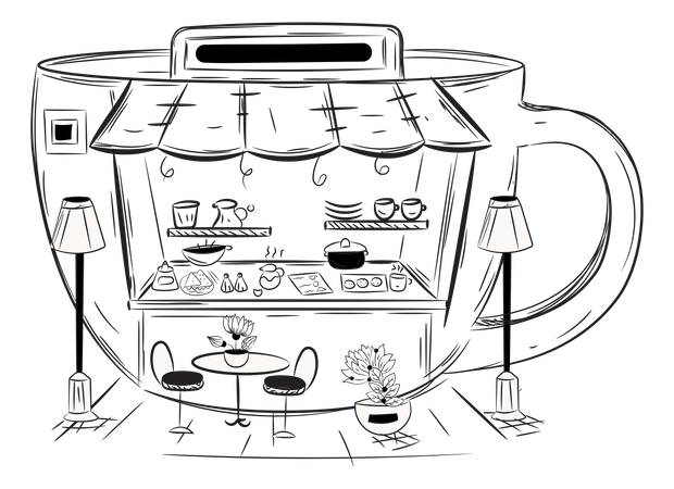 Cafeteria Illustration