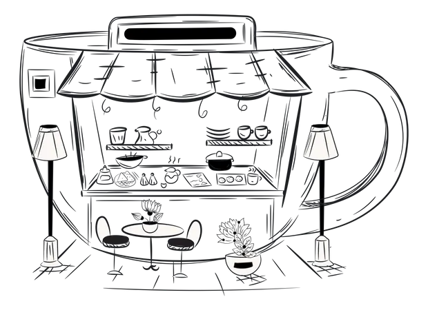 Cafeteria  Illustration