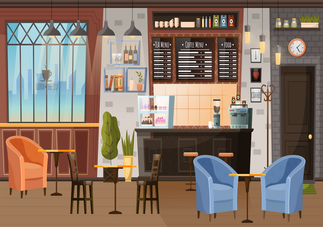 Cafetería  Ilustración