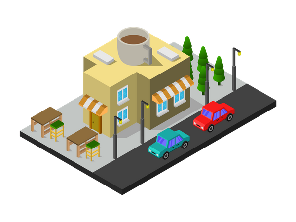 Cafétéria  Illustration
