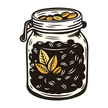 Caffeine Jar  Illustration