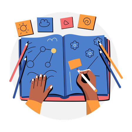 Livre de dessin  Illustration