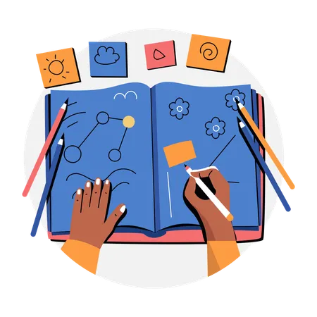 Livre de dessin  Illustration
