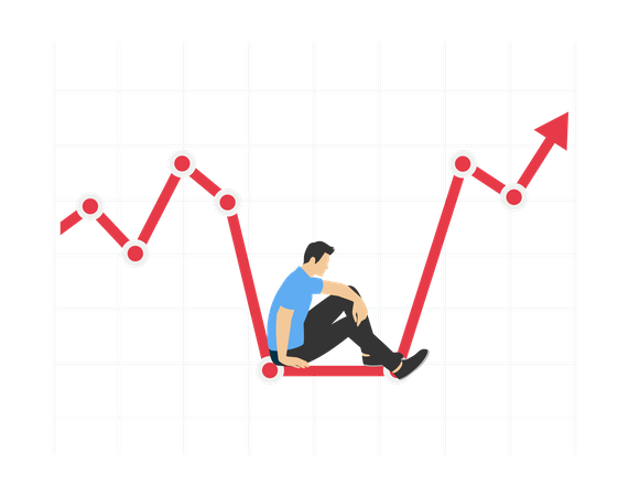 Caída de la bolsa  Ilustración