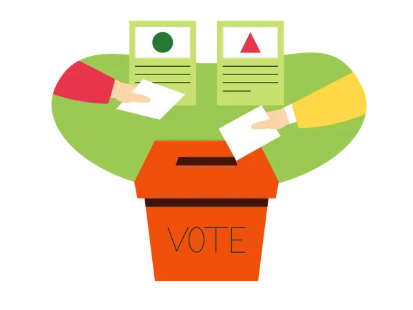 Caixa de balé de votação  Ilustração