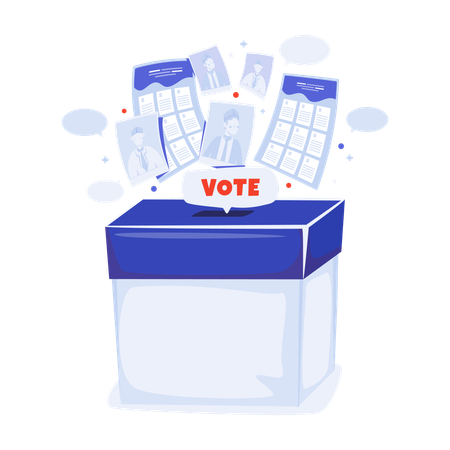 Caixa de votação eleitoral  Ilustração