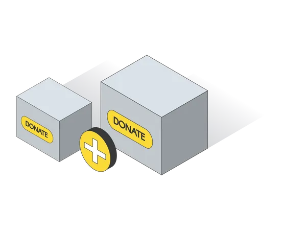 Caja de caridad  Ilustración