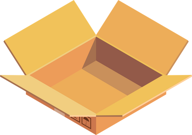 Caja de cartón  Ilustración