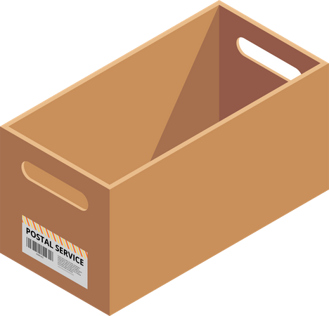 Caja de cartón  Ilustración