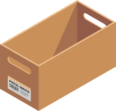 Caja de cartón  Ilustración