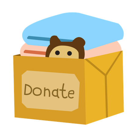 Caja de donación  Ilustración