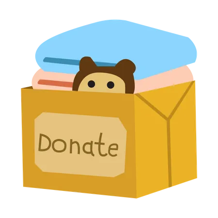 Caja de donación  Ilustración