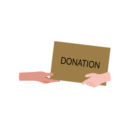 Caja de donación  Ilustración