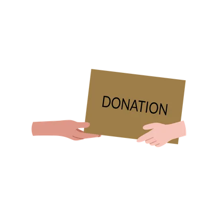 Caja de donación  Ilustración