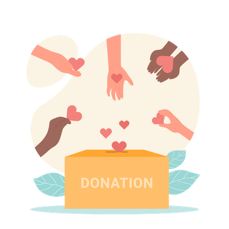 Caja de donación  Ilustración