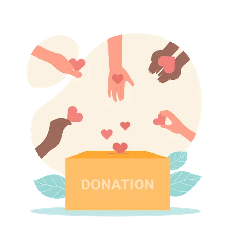 Caja de donación  Ilustración