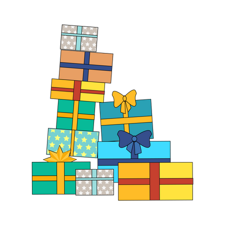 Caja de regalo de Navidad  Ilustración