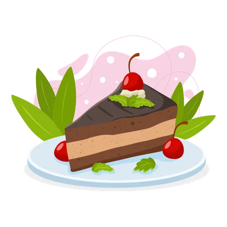 Cake Element Vector Illustration With Food Theme Editable Vector Element Illustration