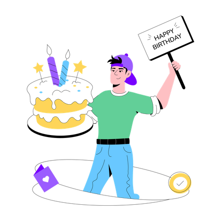 Cake Delivery  Illustration