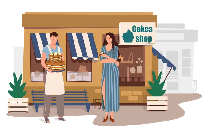 Cake Shop  Illustration