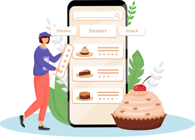 Cakes taste and quality feedback Illustration
