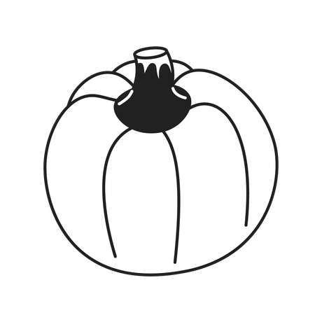 Cultivo de calabaza madura  Ilustración