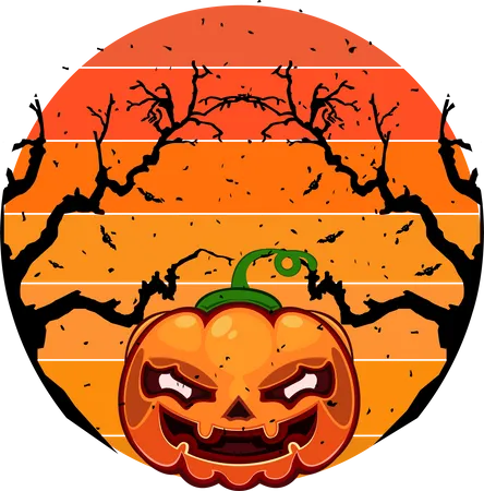 Calabaza de halloween  Ilustración