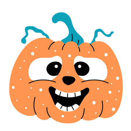 Calabaza aterradora de halloween  Ilustración