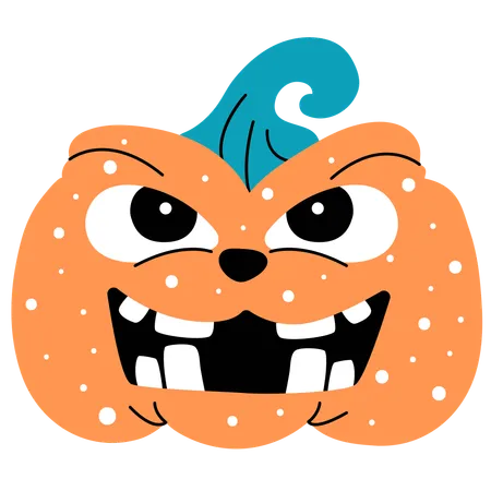 Calabaza aterradora de halloween  Ilustración