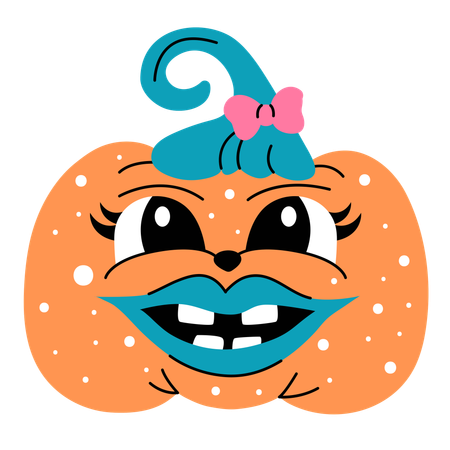 Calabaza aterradora de halloween  Ilustración