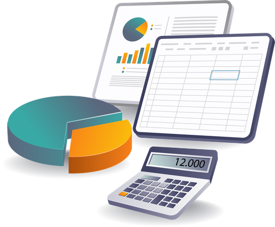 Calcul de l'analyse des données technologiques commerciales  Illustration