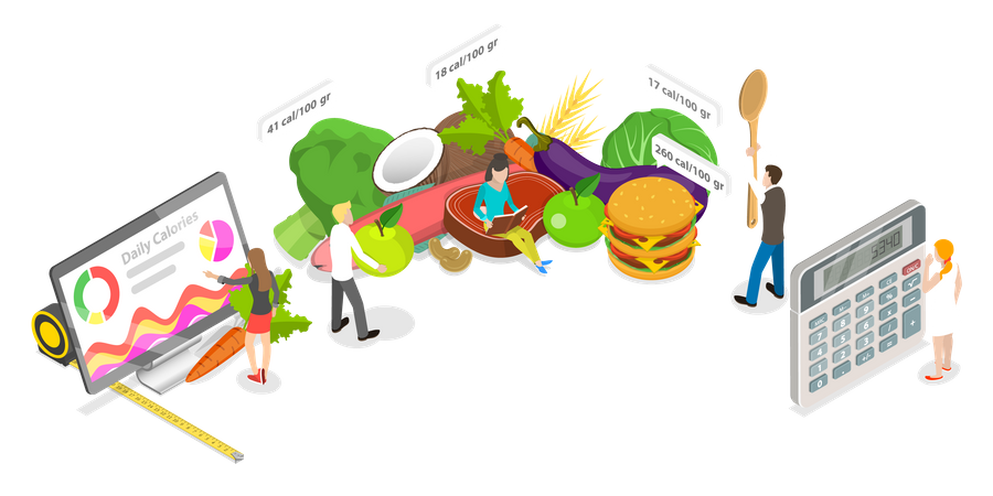 Calculadora de calorias  Ilustração