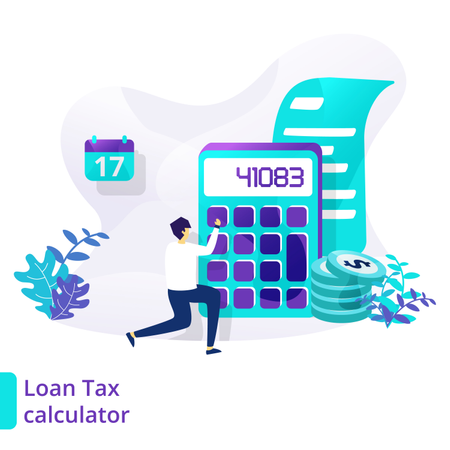 Calculadora de imposto de empréstimo  Ilustração