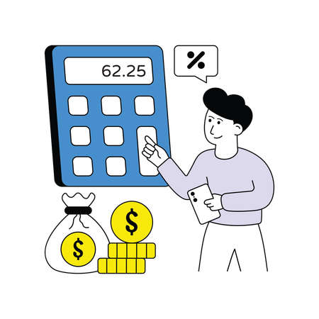 Calculadora financeira  Ilustração