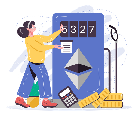 Calcular las tarifas del gas Ethereum  Ilustración