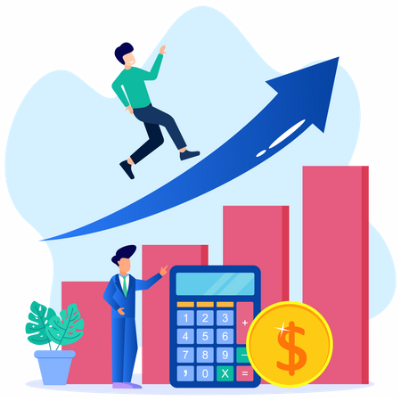 Calculate Business profit  Illustration