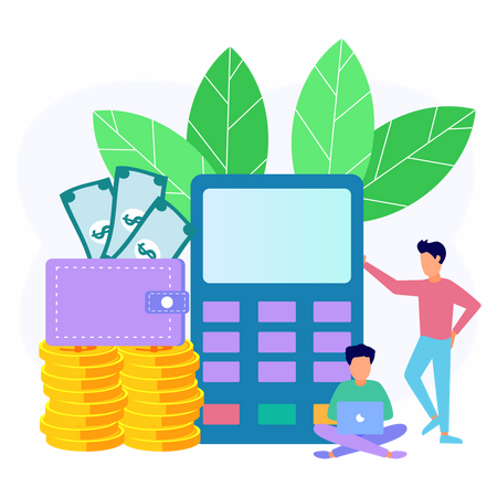 Calculate business profit  Illustration