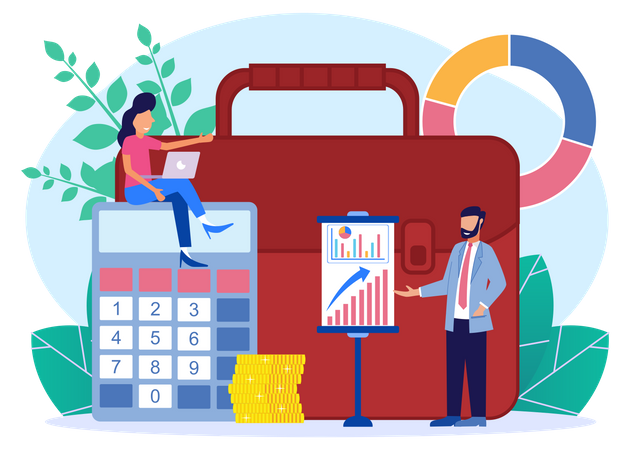 Calculate Business profit  Illustration