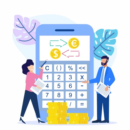 Calculate Currency Rate  Illustration