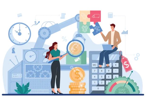 Calculate manufacturing price  Illustration