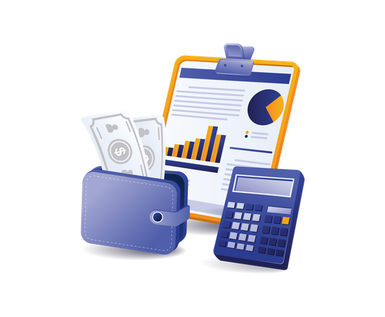 Calculate monthly business income analysis  Illustration