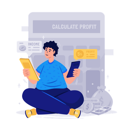 Calculate profit  Illustration