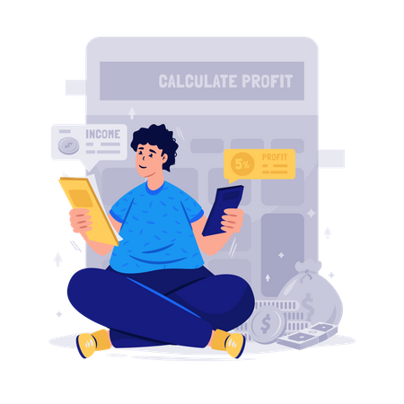 Calculate profit  Illustration