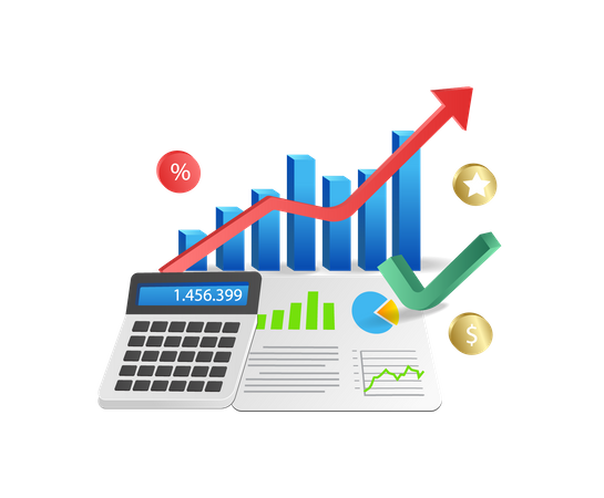 Calculating Business Growth  Illustration